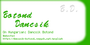 botond dancsik business card